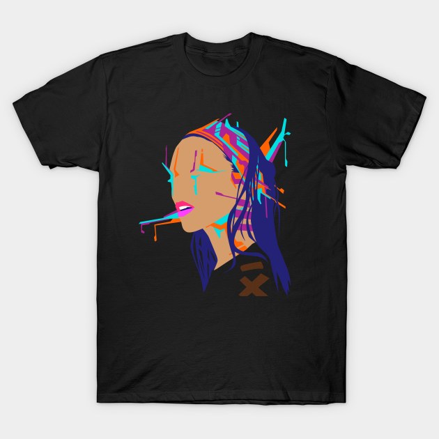 Cyberpunk Girl #3 T-Shirt by comecuba67